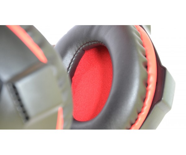 Навушники з мікрофоном Microlab G7 black red, фото №3