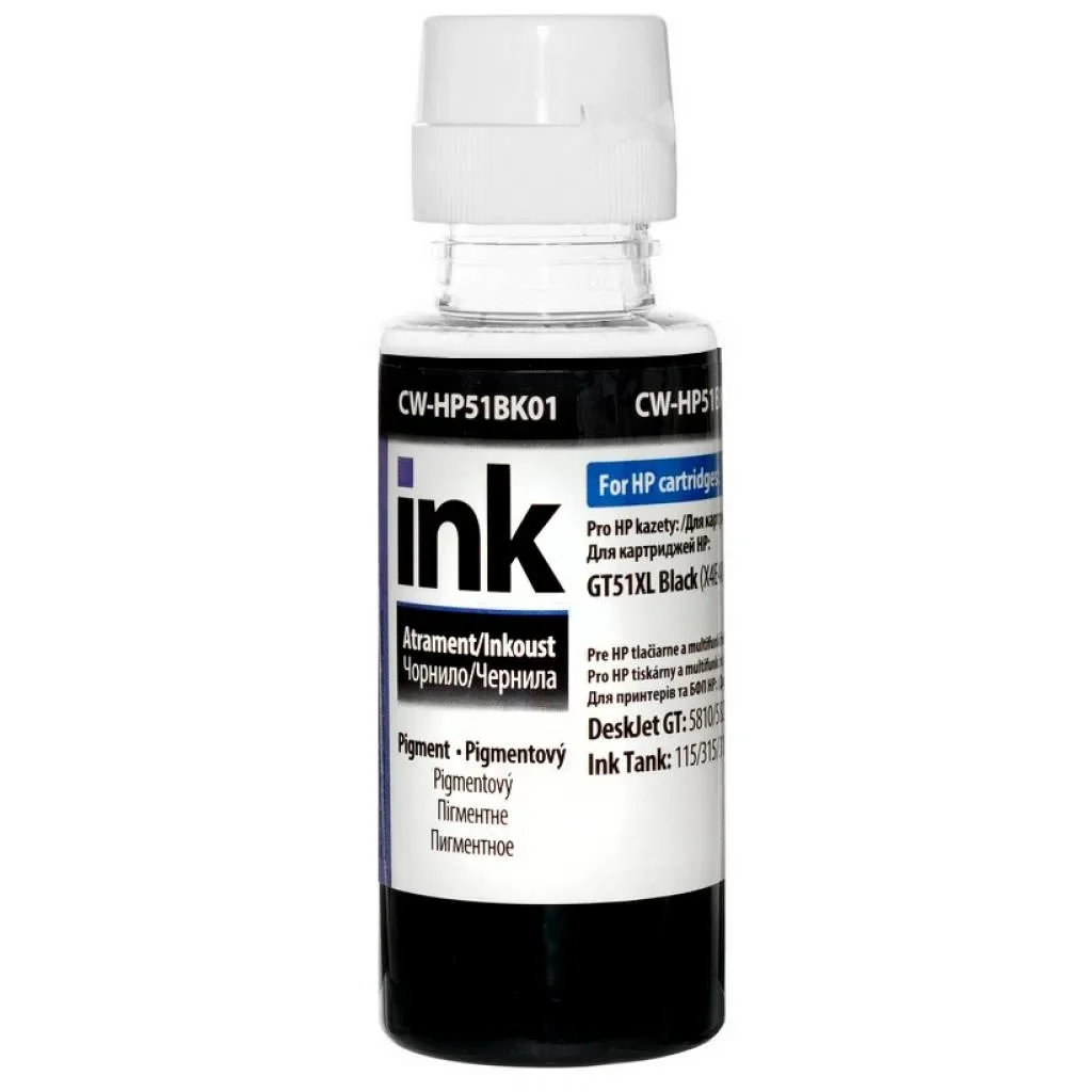 Чернила ColorWay HP Ink Tank 115/315/415 100мл Black Pigm. (CW-HP51BK01), фото №1 Чернила ColorWay HP Ink Tank 115/315/415 100мл Black Pigm. (CW-HP51BK01), фото №1