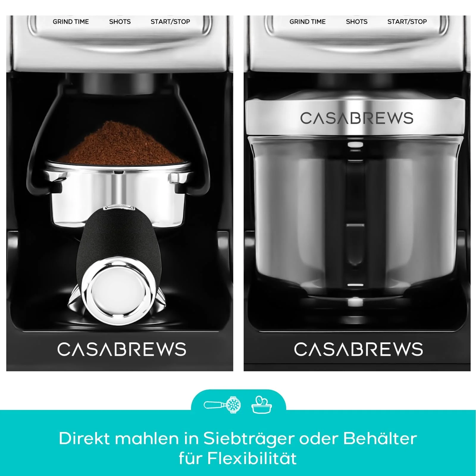 Электрическая конусная кофемолка CASABREWS 77 уровней помола, 400 г, фото №7