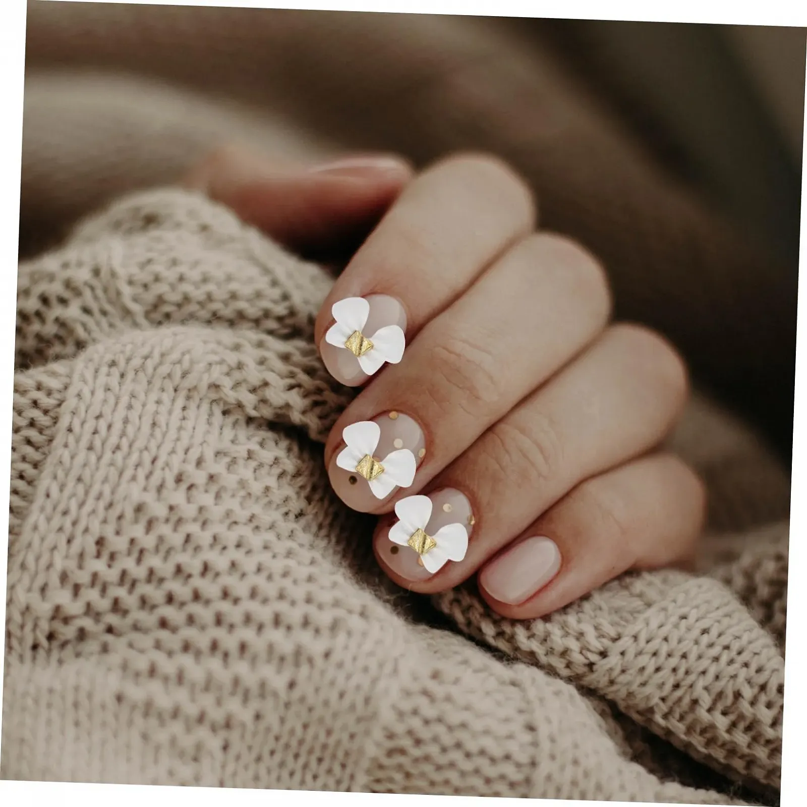 Украшения для ногтей Healeved, бантики, красные, 10 штук, фото №5