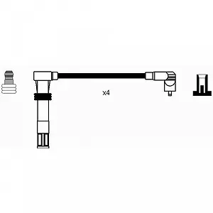 Комплект проводів запалювання NGK 7306 synthetic.ua - Фото 1