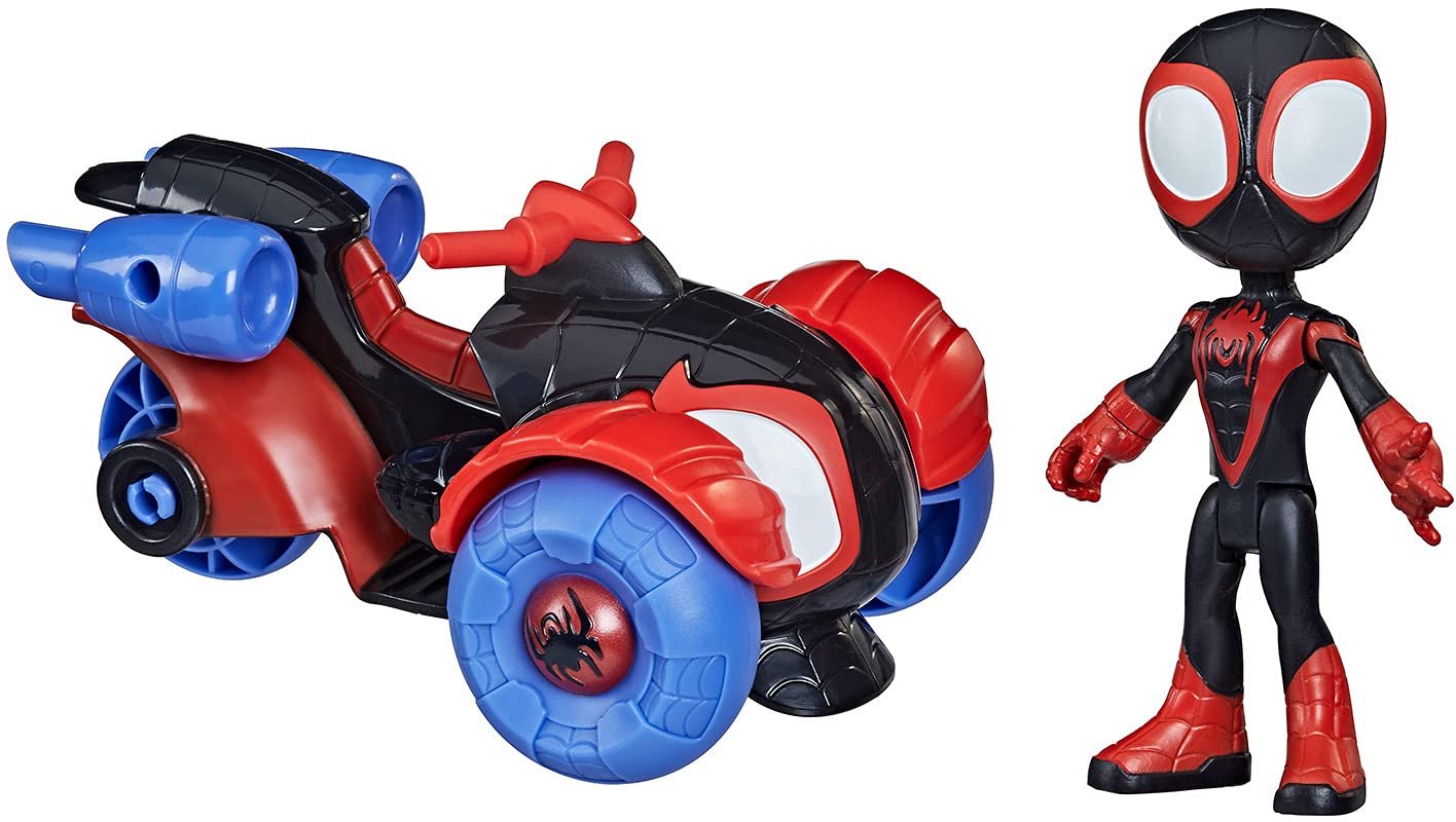 Фигурка Hasbro Spidey and his Amazing Friends Майлз Моралес и Техно-гонщик, разноцветный, фото №1