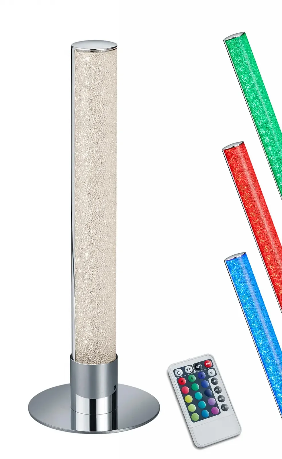 LED настільна лампа Reality Leuchten Leia R52571100 Метал Хром Акрил з ефектом кришталю 5 W Пульт ДК Димер, фото №1