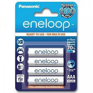 Аккумулятор PANASONIC Eneloop AAA 750mAh NI-MH * 4 (BK-4MCCE/4BE) Аккумулятор PANASONIC Eneloop AAA 750mAh NI-MH * 4 (BK-4MCCE/4BE)