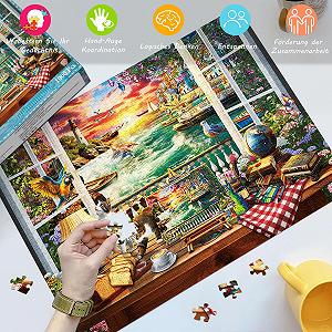 Пазл HUADADA Fairy Tale in Front of the Window 1000 деталей 70 x 50 см synthetic.ua - Фото 1