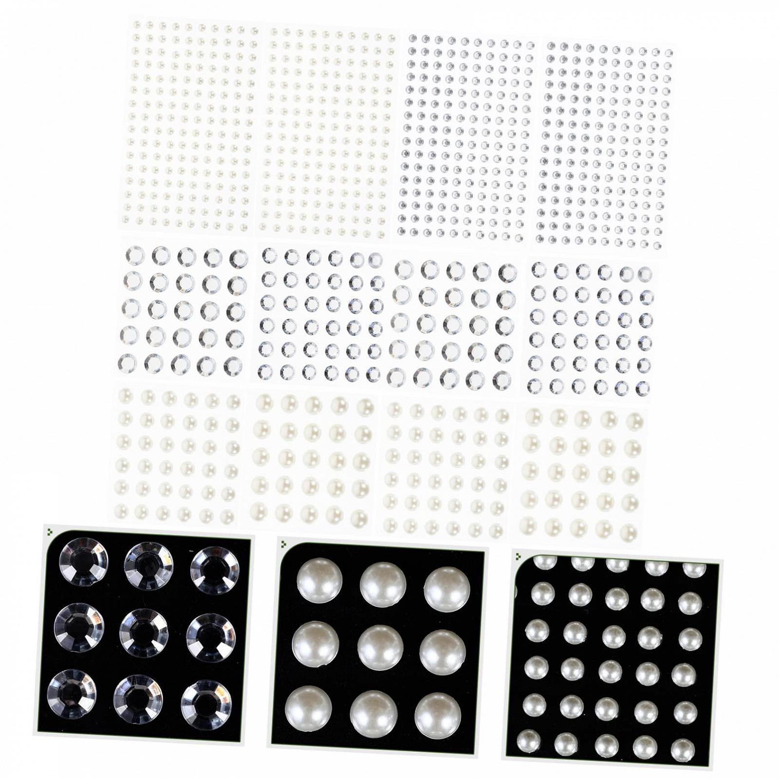 Стразы Самоклеящиеся COHEALI 12 листов для макияжа лица, украшений для ногтей, наклеек на телефон, наклеек для DIY-проектов, фото №7