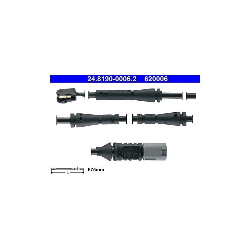 Датчик износа тормозных колодок ATE 24.8190-0006.2 для BMW передняя ось, фото №1 Датчик износа тормозных колодок ATE 24.8190-0006.2 для BMW передняя ось, фото №1