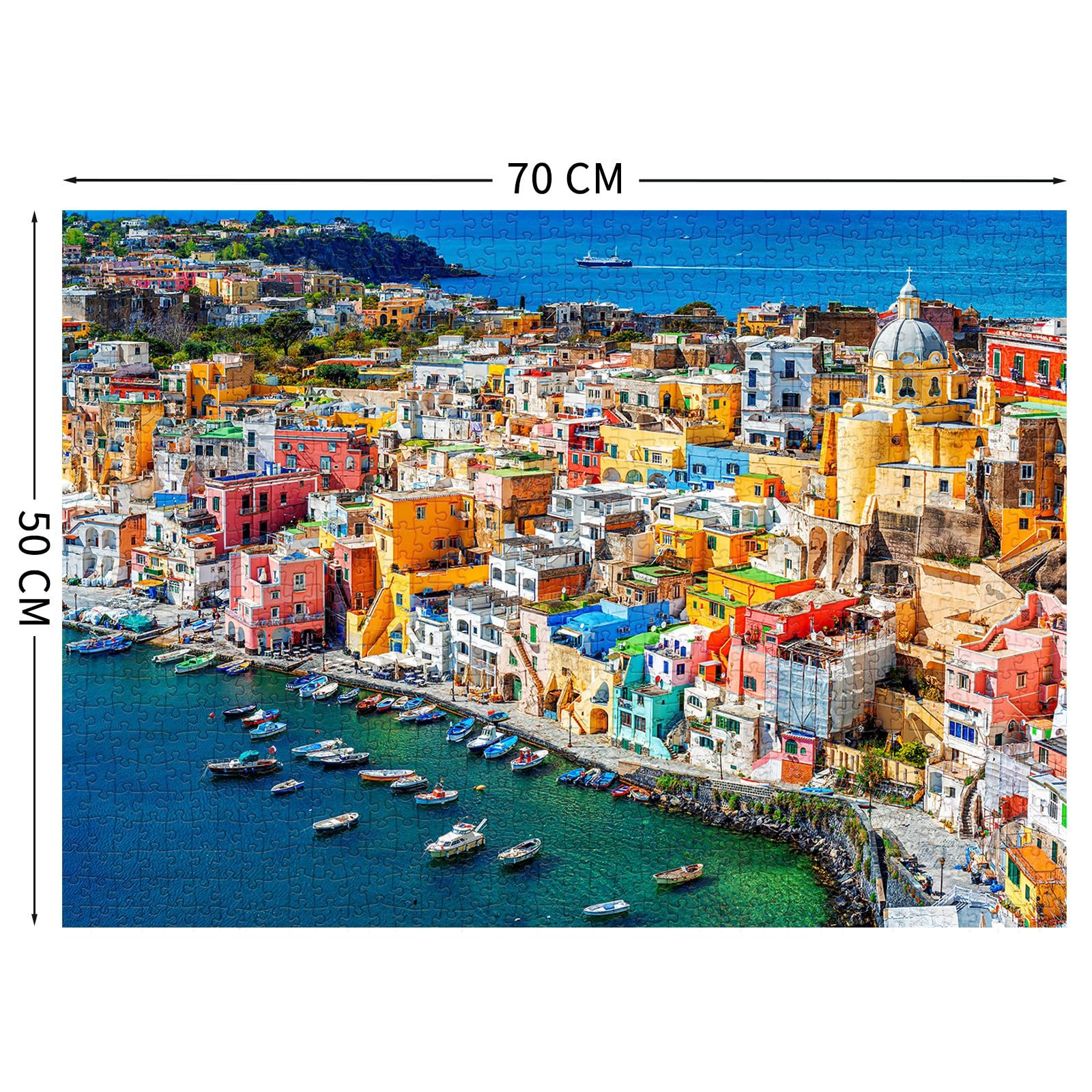 Пазли HUADADA Island Procida 1000 елементів, фото №2 Пазли HUADADA Island Procida 1000 елементів, фото №2