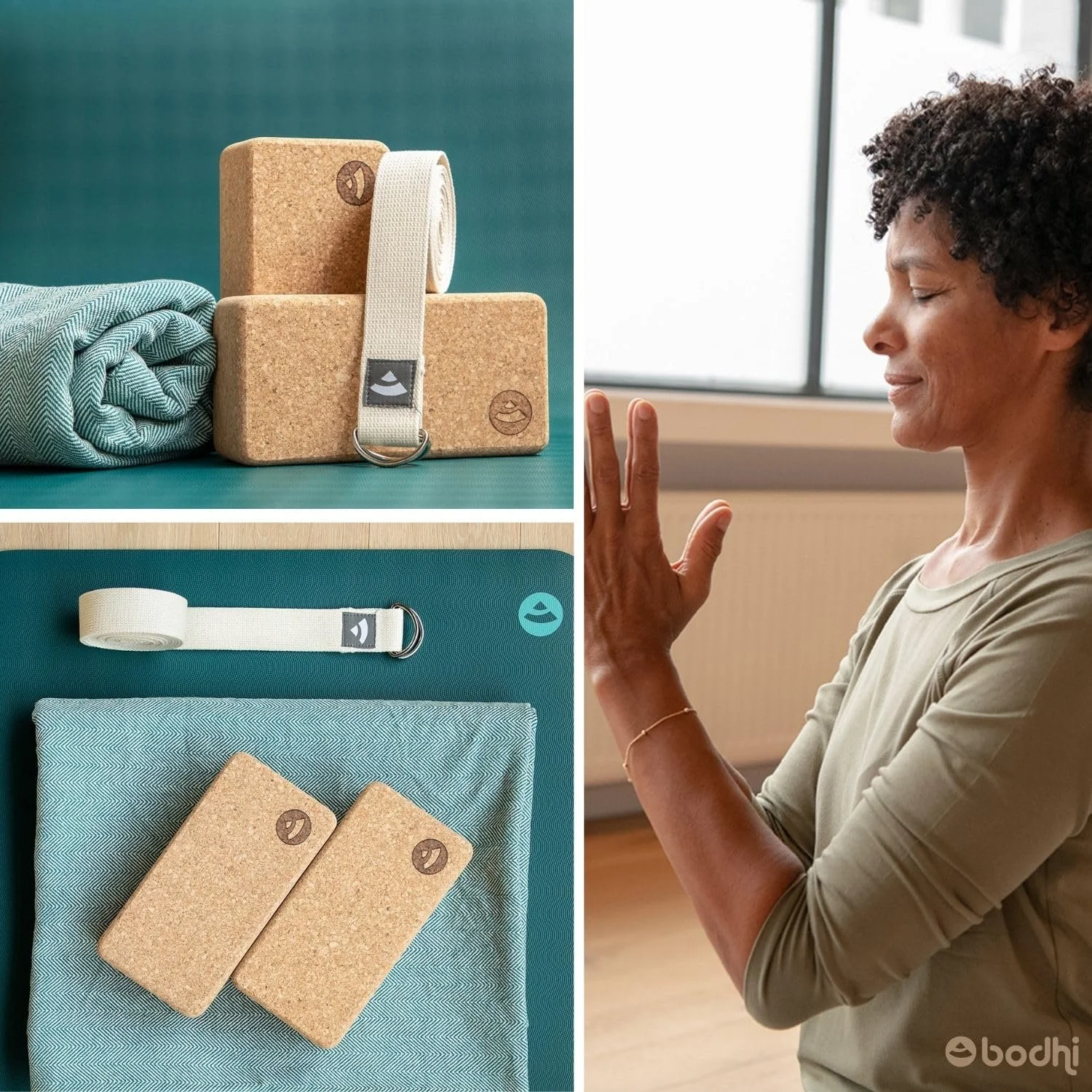 Одеяло Bodhi Nidra Yoga, одеяло для медитации из 100% хлопка, уютное и согревающее одеяло, хлопковое одеяло с рисунком в елочку, покрывало для йоги и медитации, натуральный/баклажан, фото №4