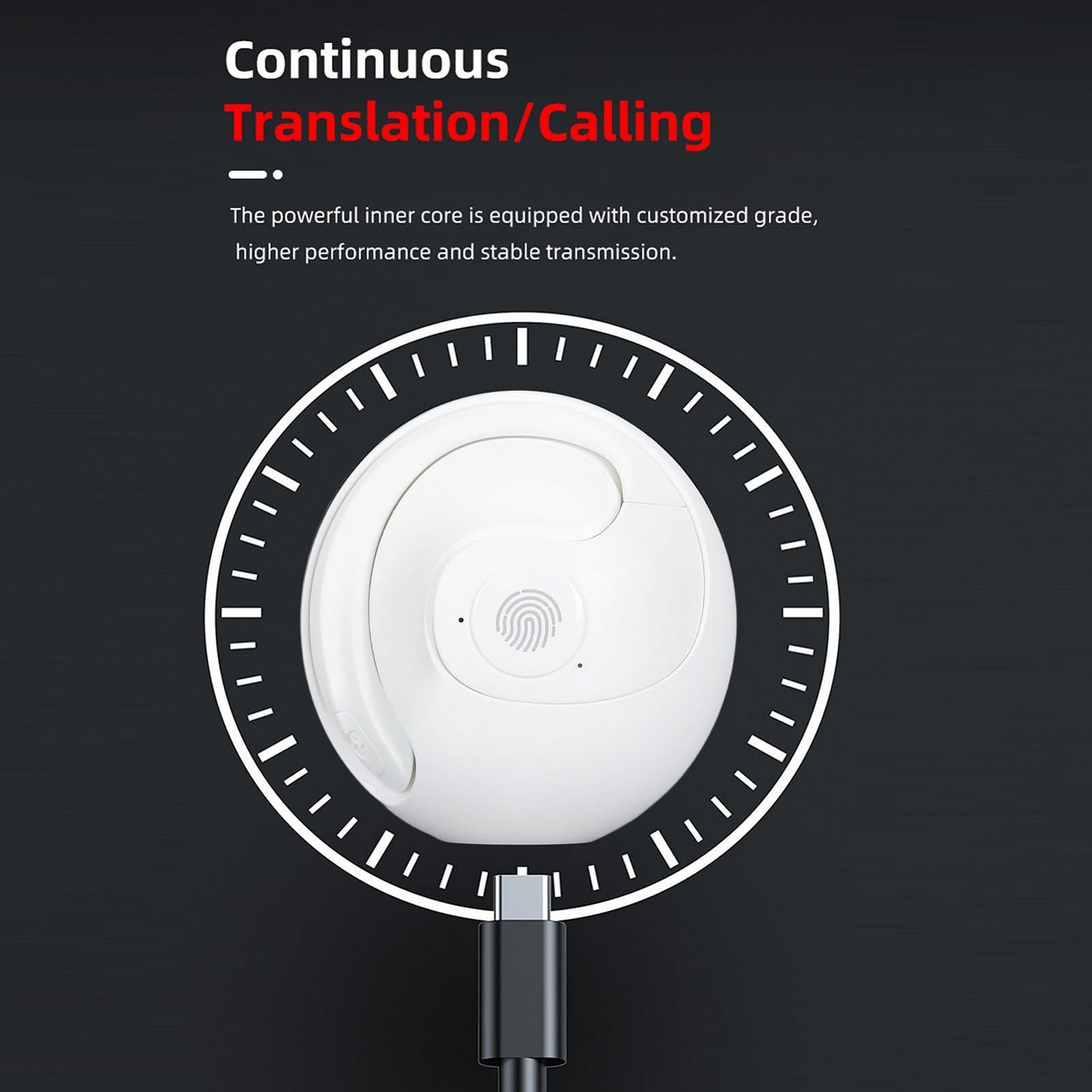 Наушники-переводчики Dpofirs JR07, 144 языка, 3 режима перевода с APP, Bluetooth 5.3, онлайн синхронный перевод в реальном времени, сенсорное управление, фото №2