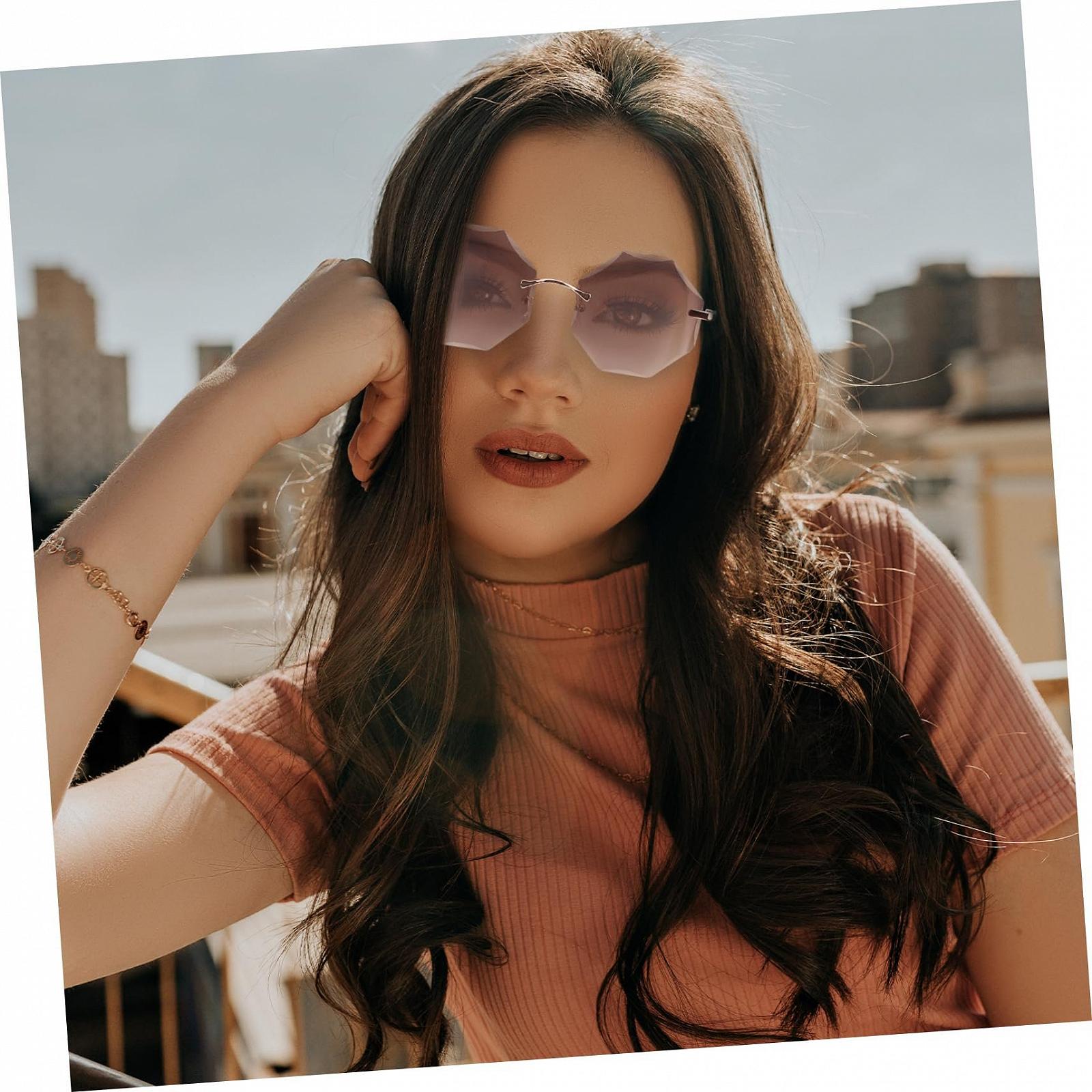 Сонцезахисні окуляри PACKOVE Без оправи Ретро-дизайн 90-х 4 шт., фото №4