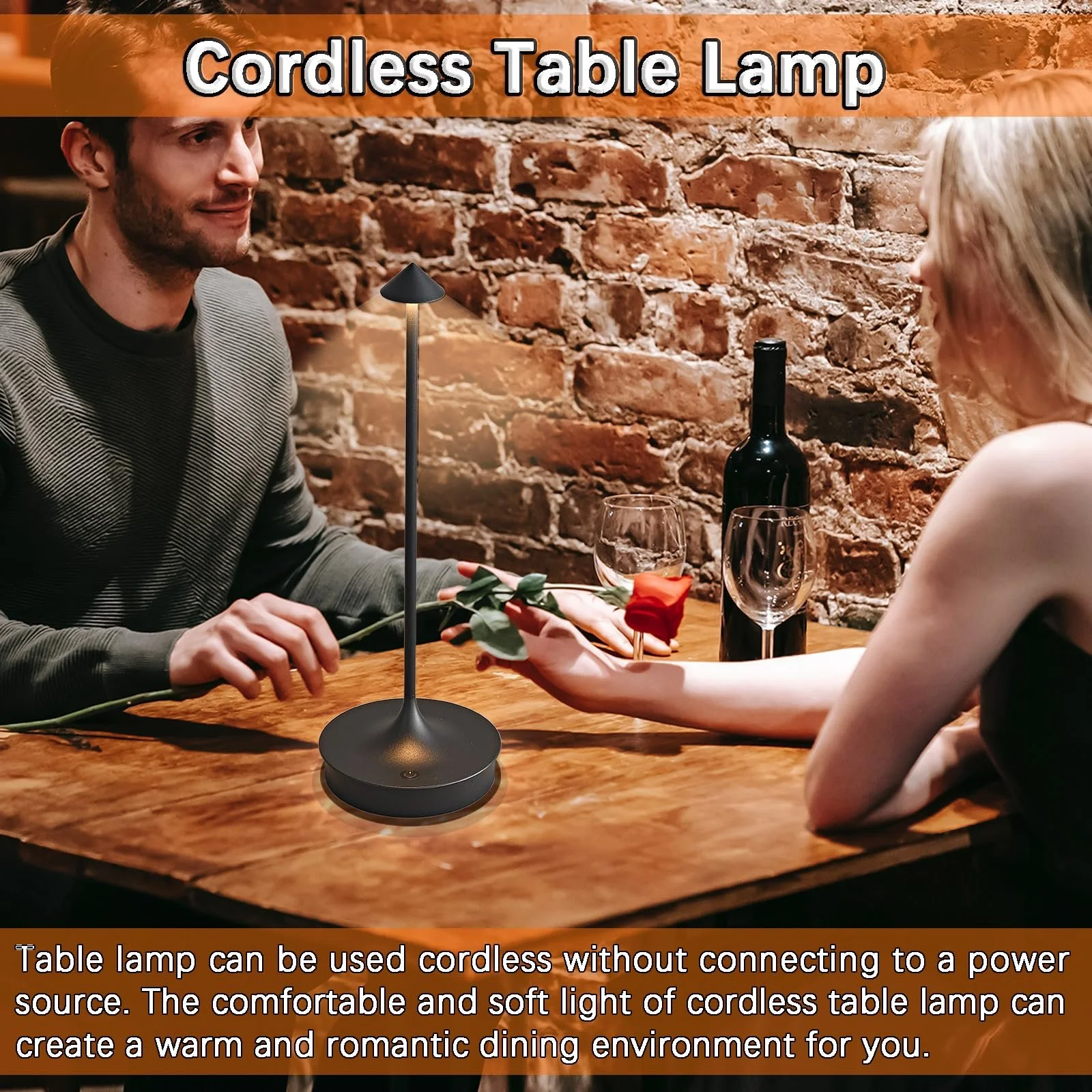 Настольная лампа Leomix LED беспроводная аккумуляторная 4000 мАч сенсорная диммируемая IP54, фото №8