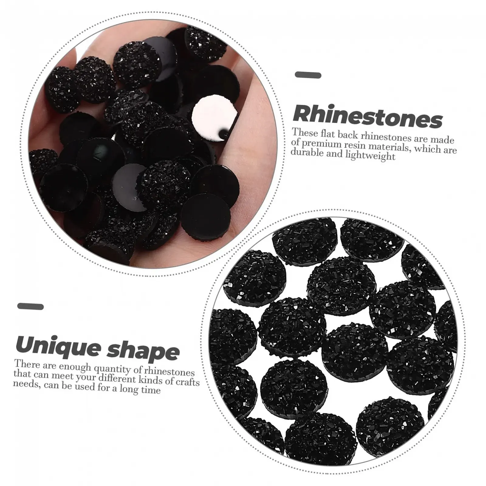 Стрази Плоскі Healvian 400 шт. для прикрас, рукоділля, блискучі кристали для одягу, сумок, листівок та іншого, фото №5