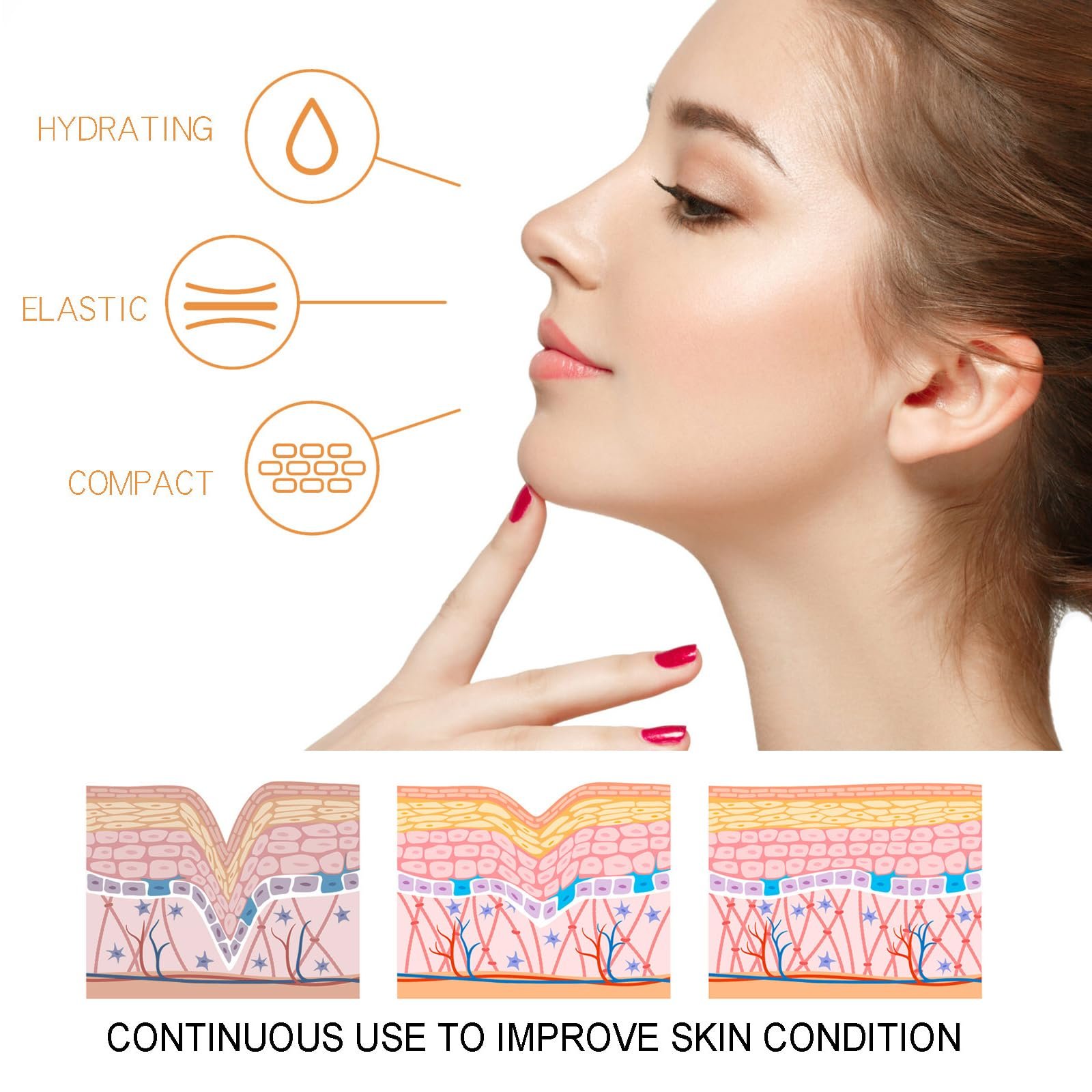 Маска Tkekruh Зволожуюча, омолоджуюча, для пружності шкіри для всіх типів шкіри, 4 шт, фото №6