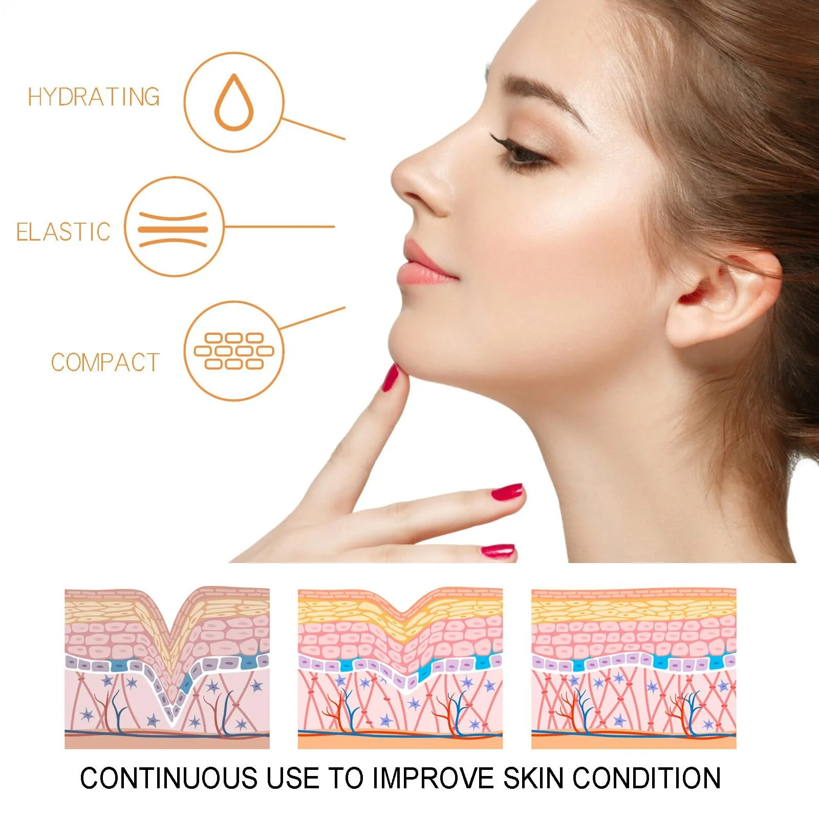 Маска Tkekruh Зволожуюча, омолоджуюча, для пружності шкіри для всіх типів шкіри, 4 шт, фото №6