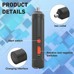 Електрична викрутка USB акумуляторна з набором біт synthetic.ua - Фото 1