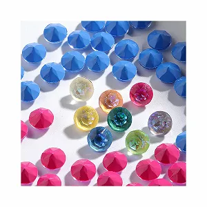 Стрази 3D-блискітки Скло 50 шт мокко флуоресцентні орнамент випадковий колір 4 мм - Фото 1
