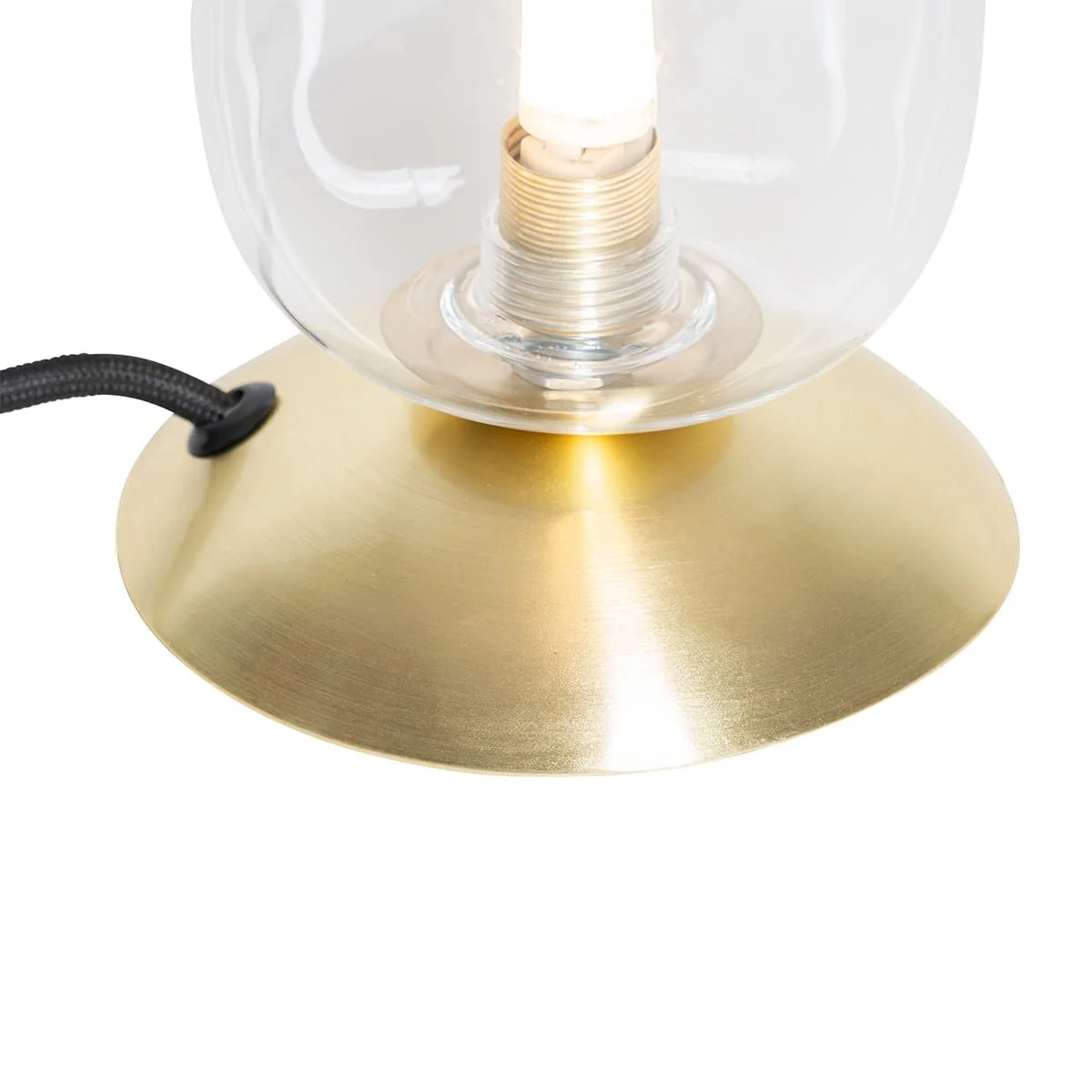 Настільна лампа QAZQA Elien Classic Antique Steel Round G9 Gold Brass, фото №5