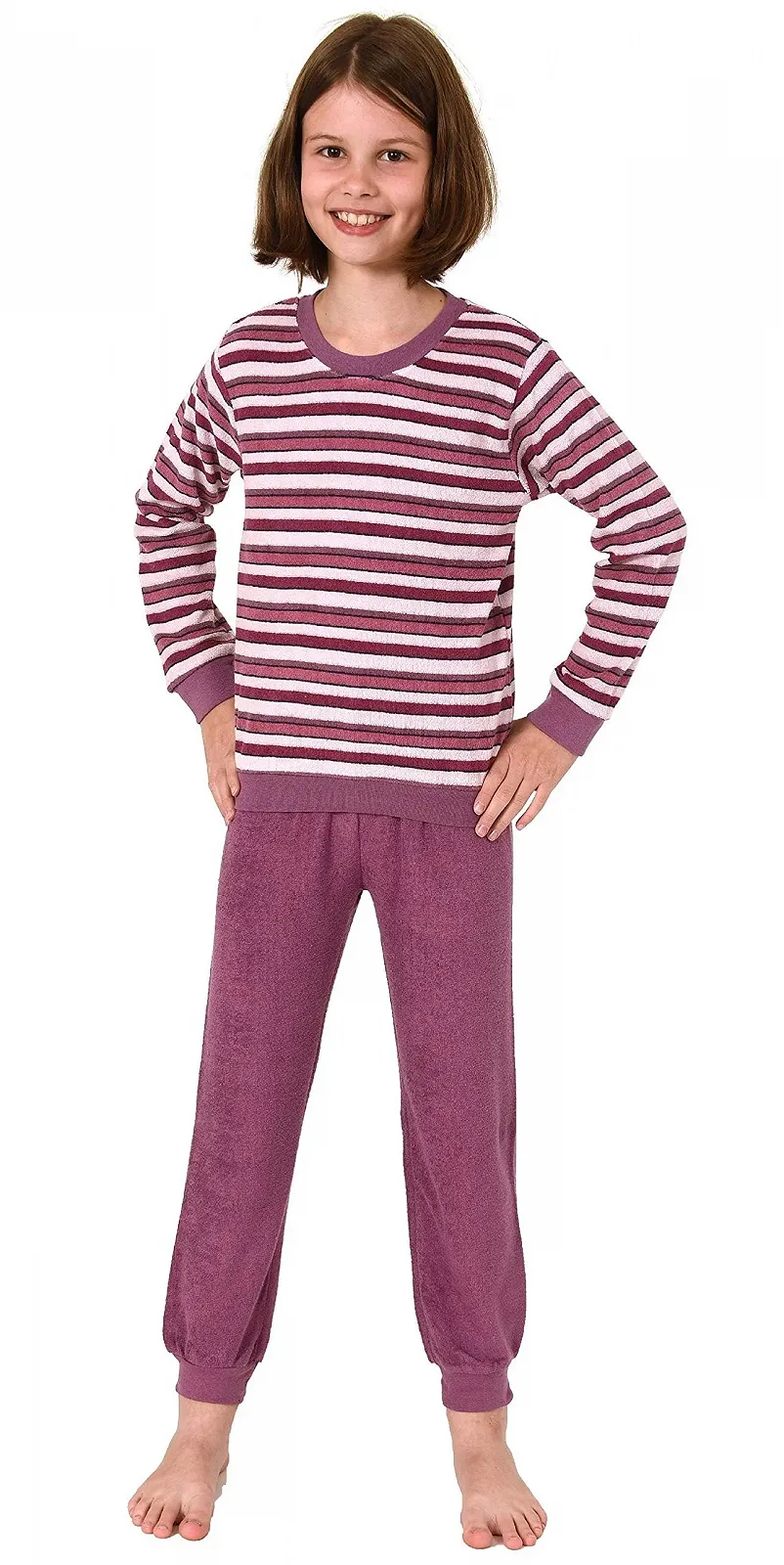 Пижама махровая для девочек с длинными рукавами на манжетах 291 401 13 572, фото №2 Пижама махровая для девочек с длинными рукавами на манжетах 291 401 13 572, фото №2