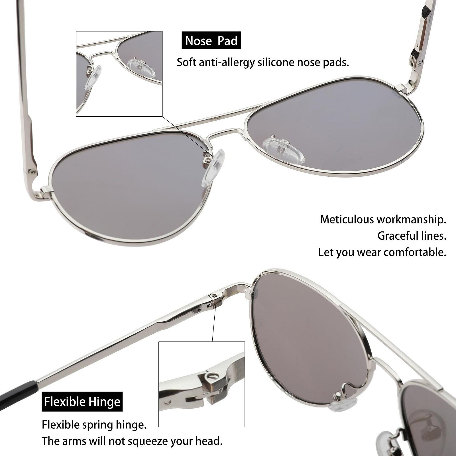 Авіатори COASION Retro Поляризовані Сонцезахисні окуляри для чоловіків і жінок UV400 захист Vintage, фото №3