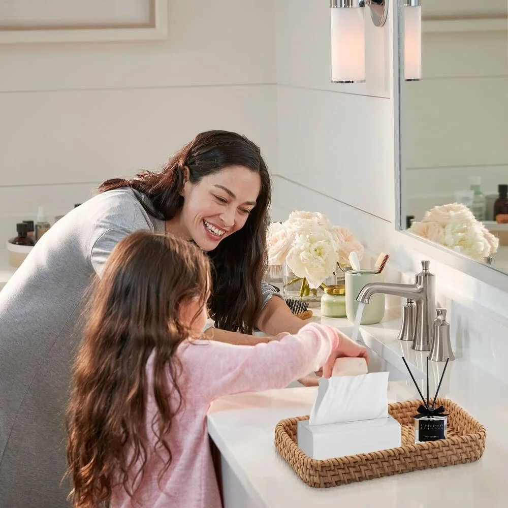 Кошик для зберігання Прямокутний Декоративний плетений лоток для декорування ванної кімнати, фото №5