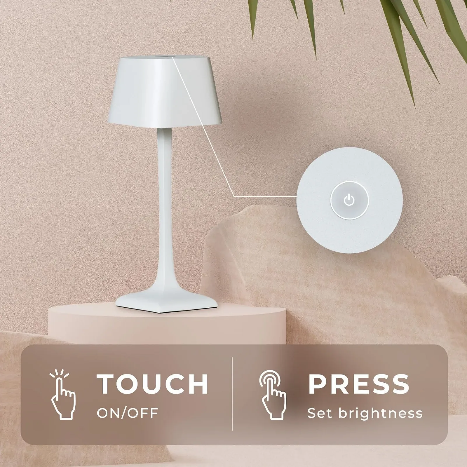 Настільна лампа Ti Glaphyra Wireless LED перезаряджувана IP54 2700K Алюміній, фото №8