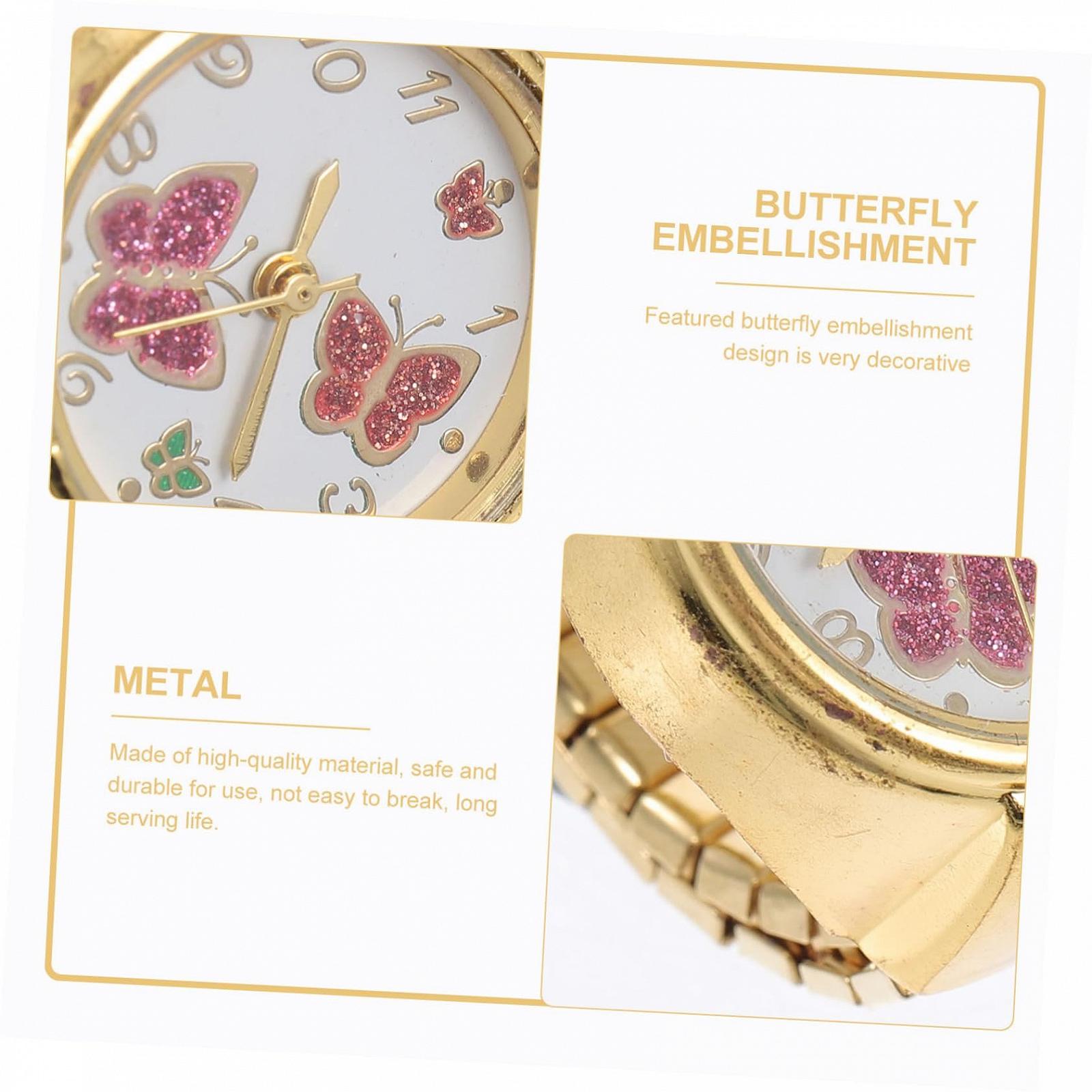 Кольцо-часы OATIPHO с бабочкой для женщин, фото №8