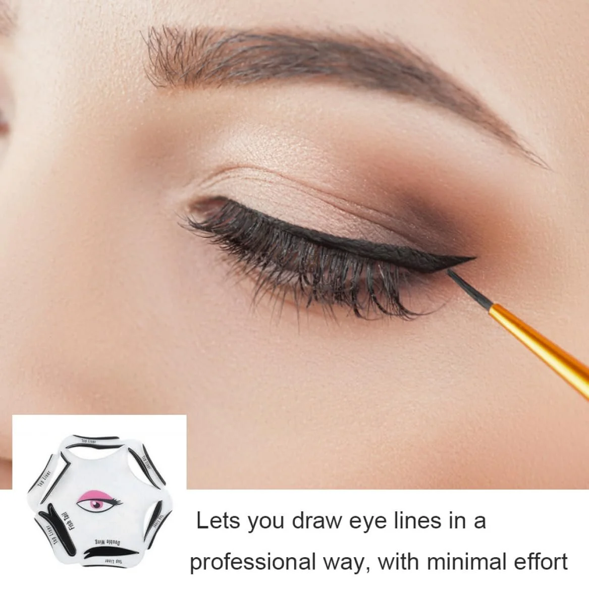 Трафарет для підводки очей 6 в 1 EyelaLe Інструмент для макіяжу очей, фото №2