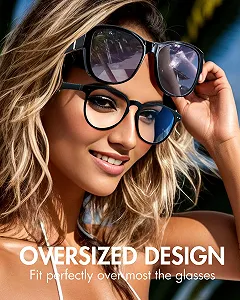 Сонцезахисні окуляри SIPHEW Polarized Fit Over для чоловіків та жінок, великі synthetic.ua - Фото 1