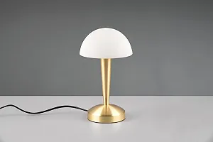 Настільна лампа Reality Leuchten Canaria R59561108 Матова латунь Матове біле скло 4.9 Вт LED E14 Сенсорна Латунь/Білий synthetic.ua - Фото 1