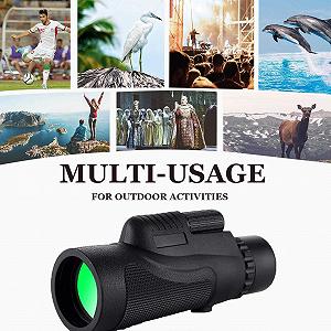 Монокуляр MRKU 40x60 HD Водонепроницаемый с компасом держателем для смартфона штатив synthetic.ua - Фото 1