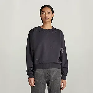 Женский свитер G-Star RAW Multi Graphic Cropped Loose Sw - S - Фото 1