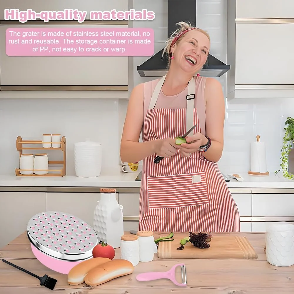 Терка для сиру з контейнером, з кришкою у 2 розмірах, фото №4