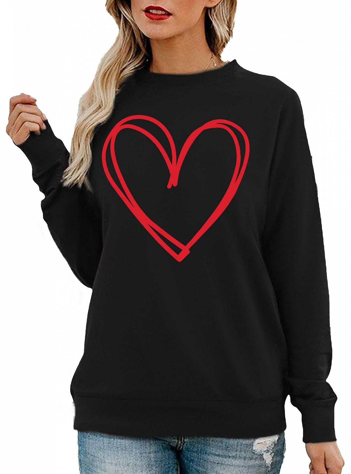 Свитер hohololo Женский на День Святого Валентина Милый Свитер с Узором Сердца Подарок на День Святого Валентина, фото №3 Свитер hohololo Женский на День Святого Валентина Милый Свитер с Узором Сердца Подарок на День Святого Валентина, фото №3