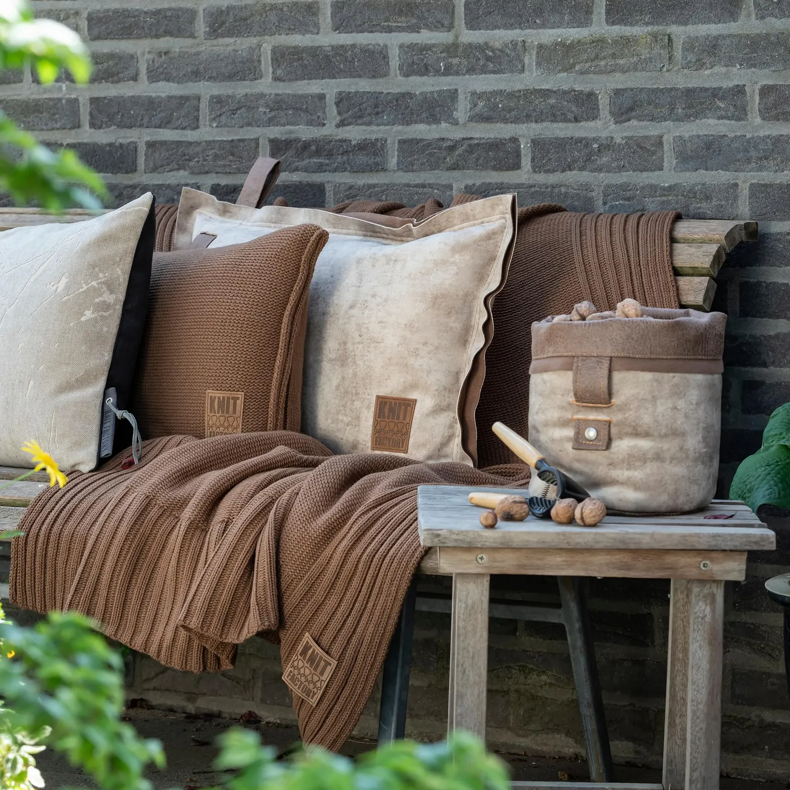 Покривало KNIT FACTORY Однотонна Вязана XL Антрацит 195 x 225 см, фото №6