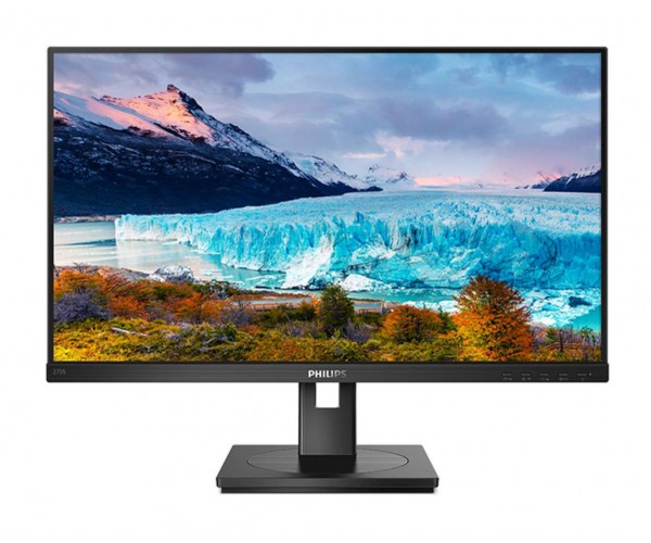 TFT 27" Philips 275S1AE IPS QHD DVI-D DP HDMI pivot колонки чорний, фото №1