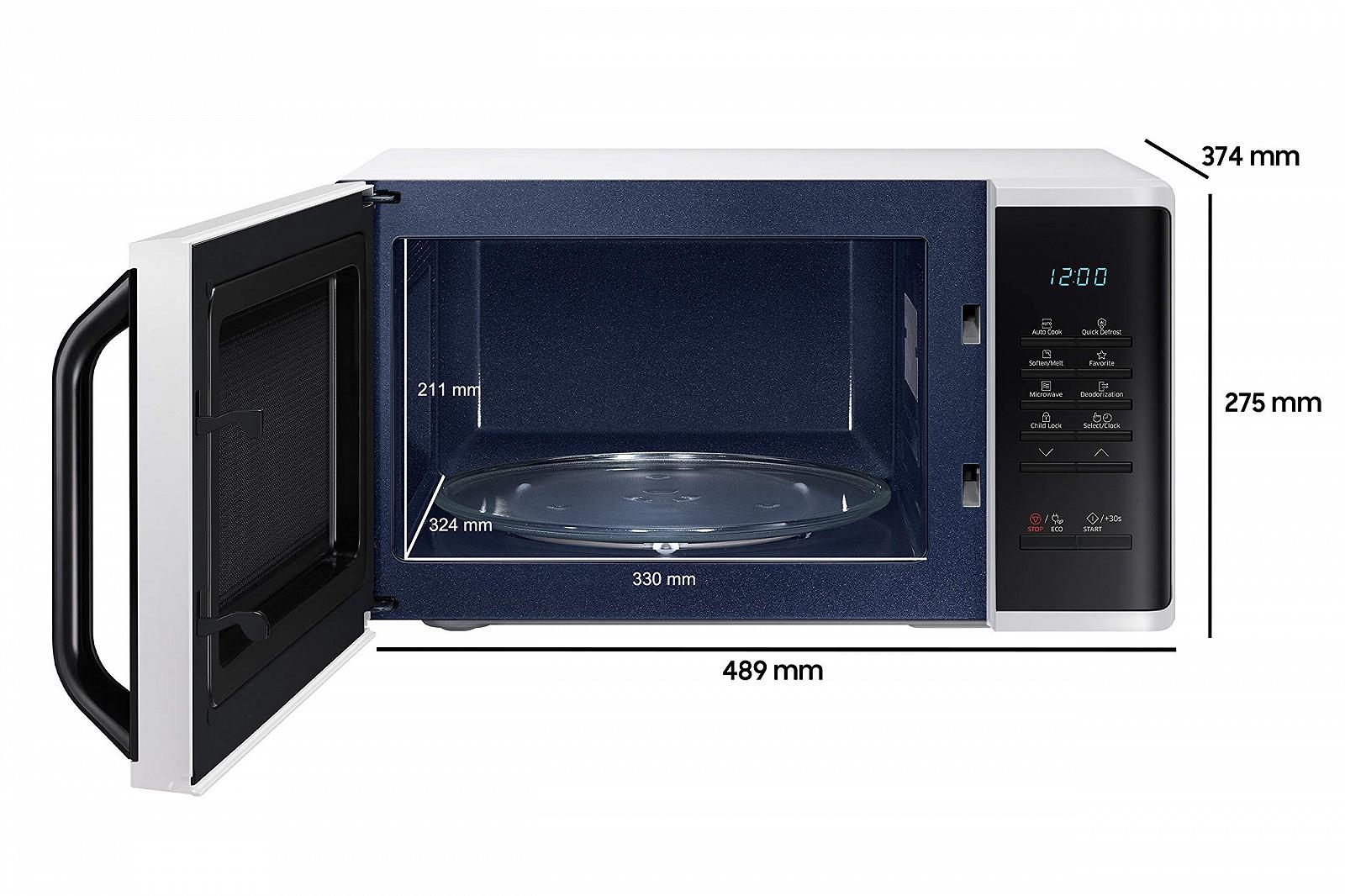 Мікрохвильова піч Samsung MG23K3513AW/EG 23 л Біла, фото №2