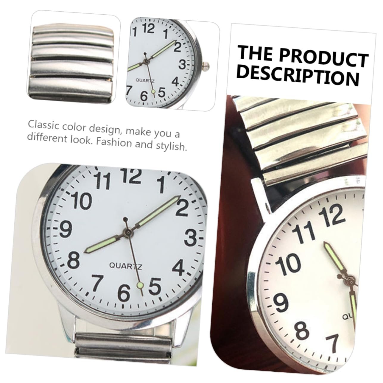 Кварцевые часы 2 шт. Стильные наручные часы с подсветкой для женщин и мужчин для особых случаев. Прочные точные часы, фото №5