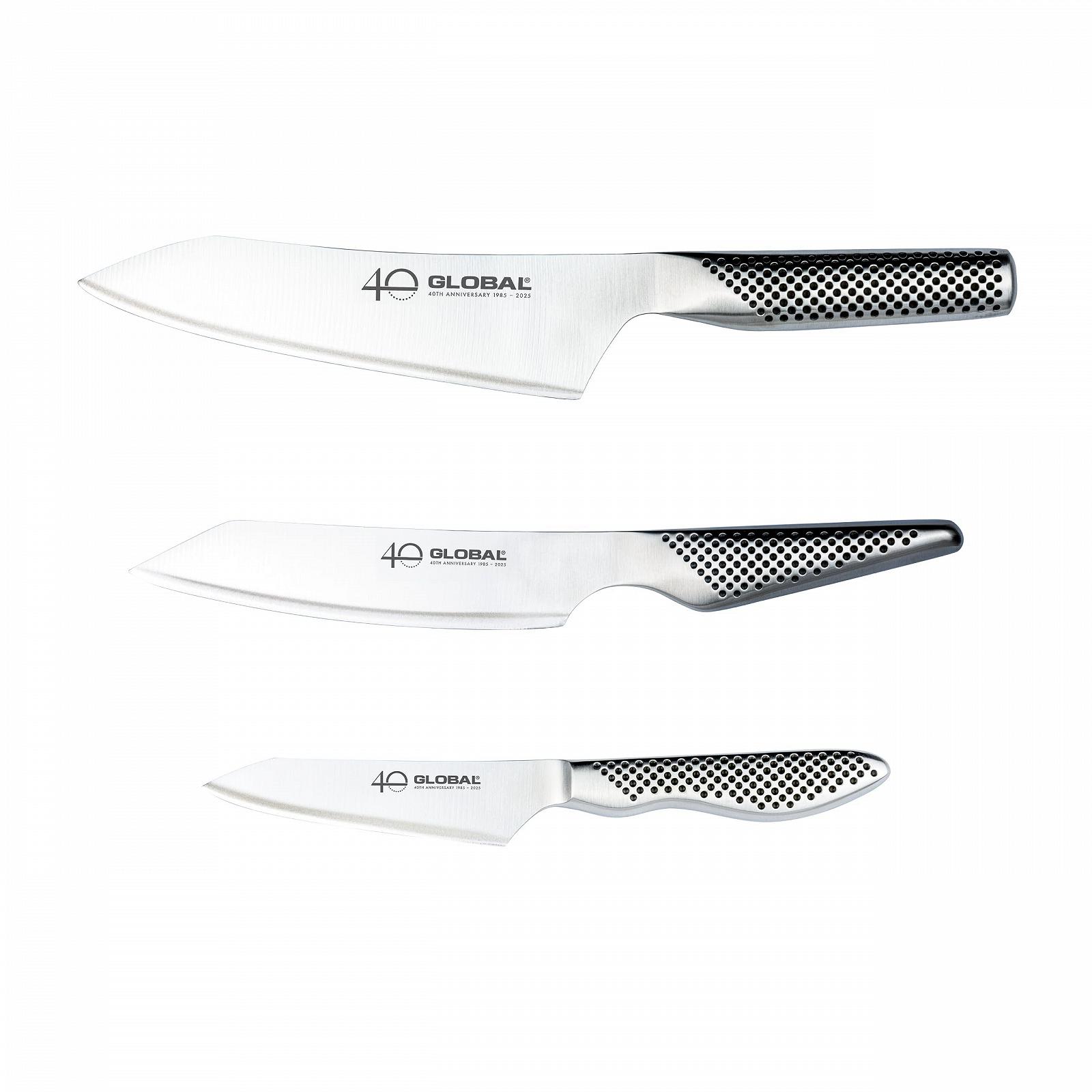 Набір ножів Global Knives, 3 шт, ювілейна лімітована серія, японська сталь преміум-класу, фото №1