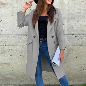 Жіноче Вовняне Пальто з Кишенями synthetic.ua - Фото 1