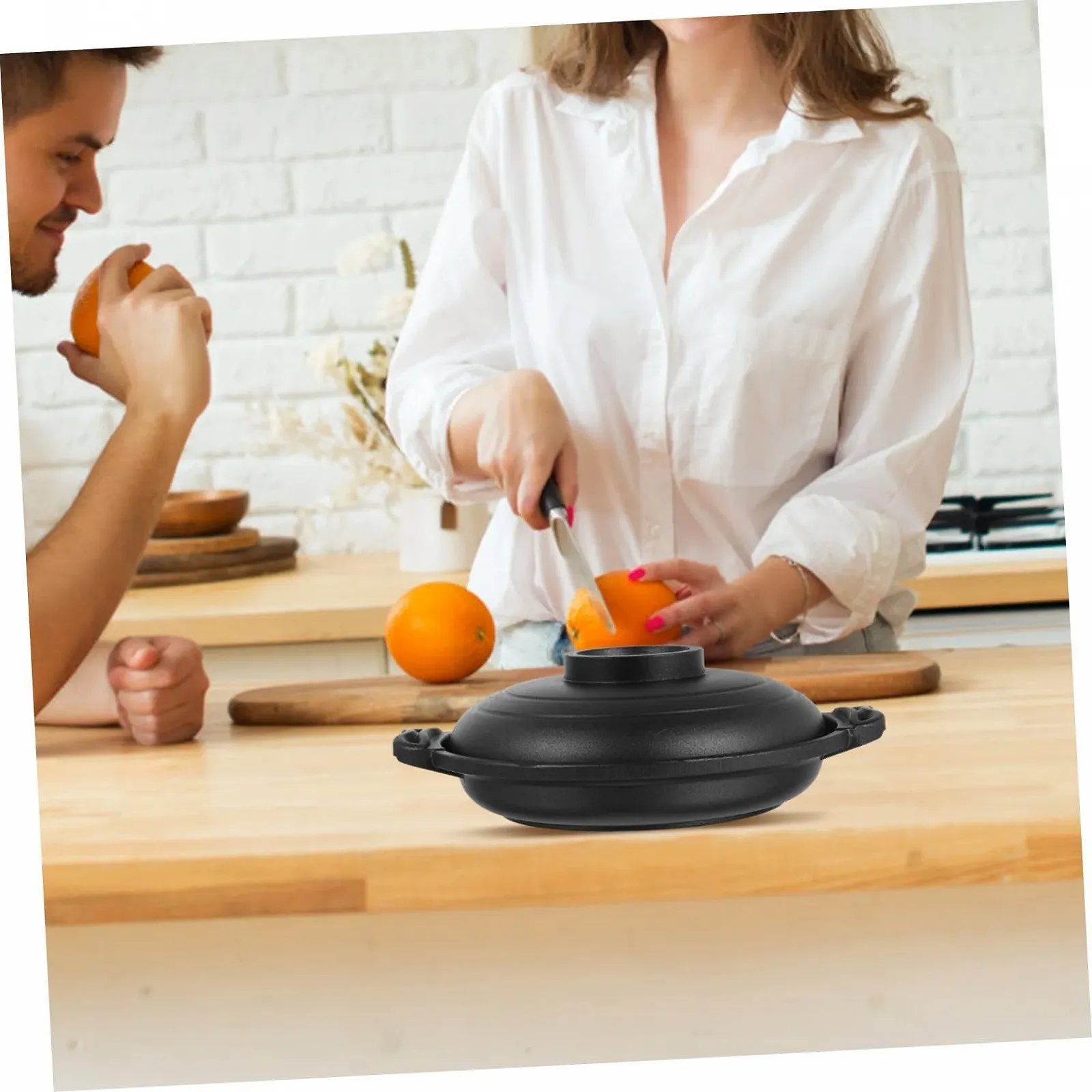 Форма для запекания керамическая антипригарная с двойной ручкой термостойкая для бибимбапа, фото №6