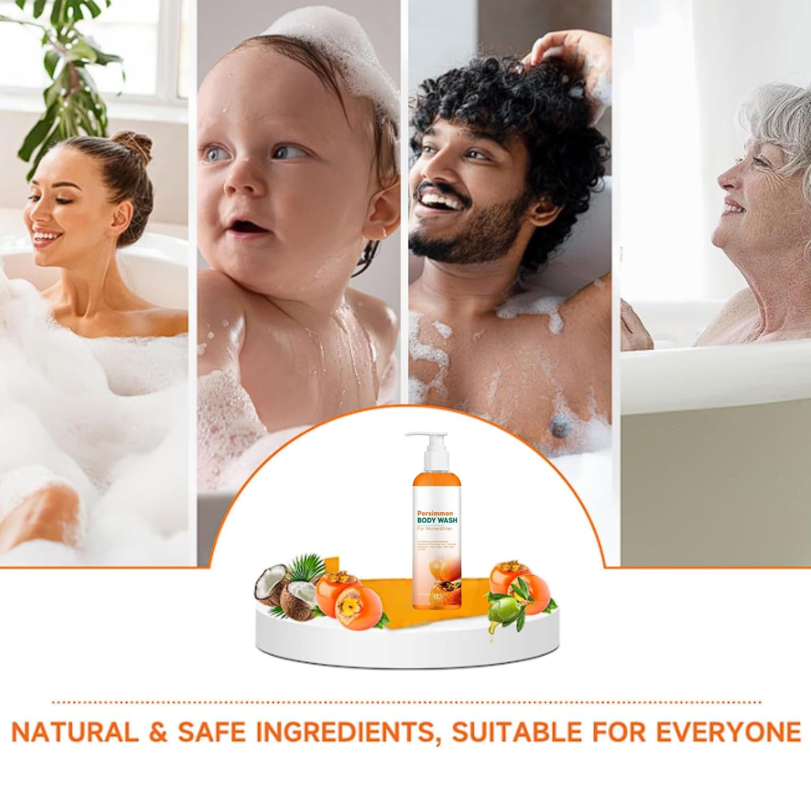 Гель для душу Persimmon Натуральний дезодоруючий 2 шт, фото №3