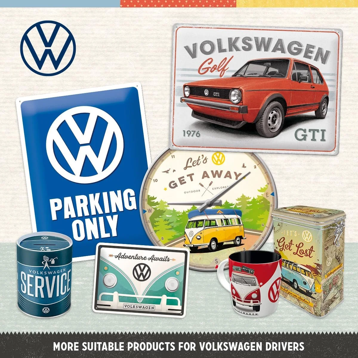Скарбничка Nostalgic-Art Retro VW Bulli Let's Get Lost 600 мл металева, фото №4