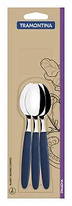 Ложка чайная Tramontina Ipanema 3 шт, синяя synthetic.ua - Фото 1