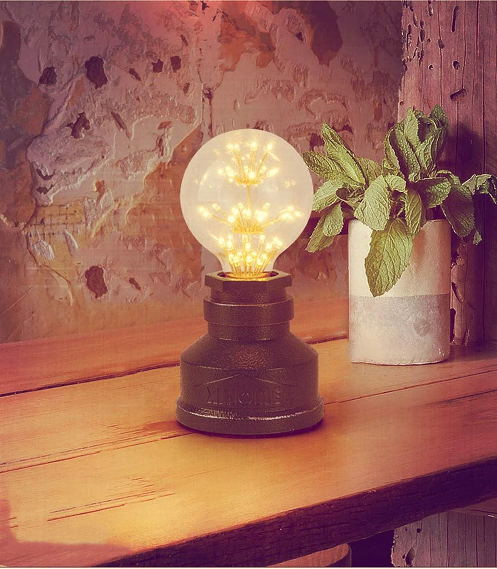 Настільна лампа JINYU Vintage American Village Style у стилі стімпанк водопровідна труба E27 бронзова, фото №5