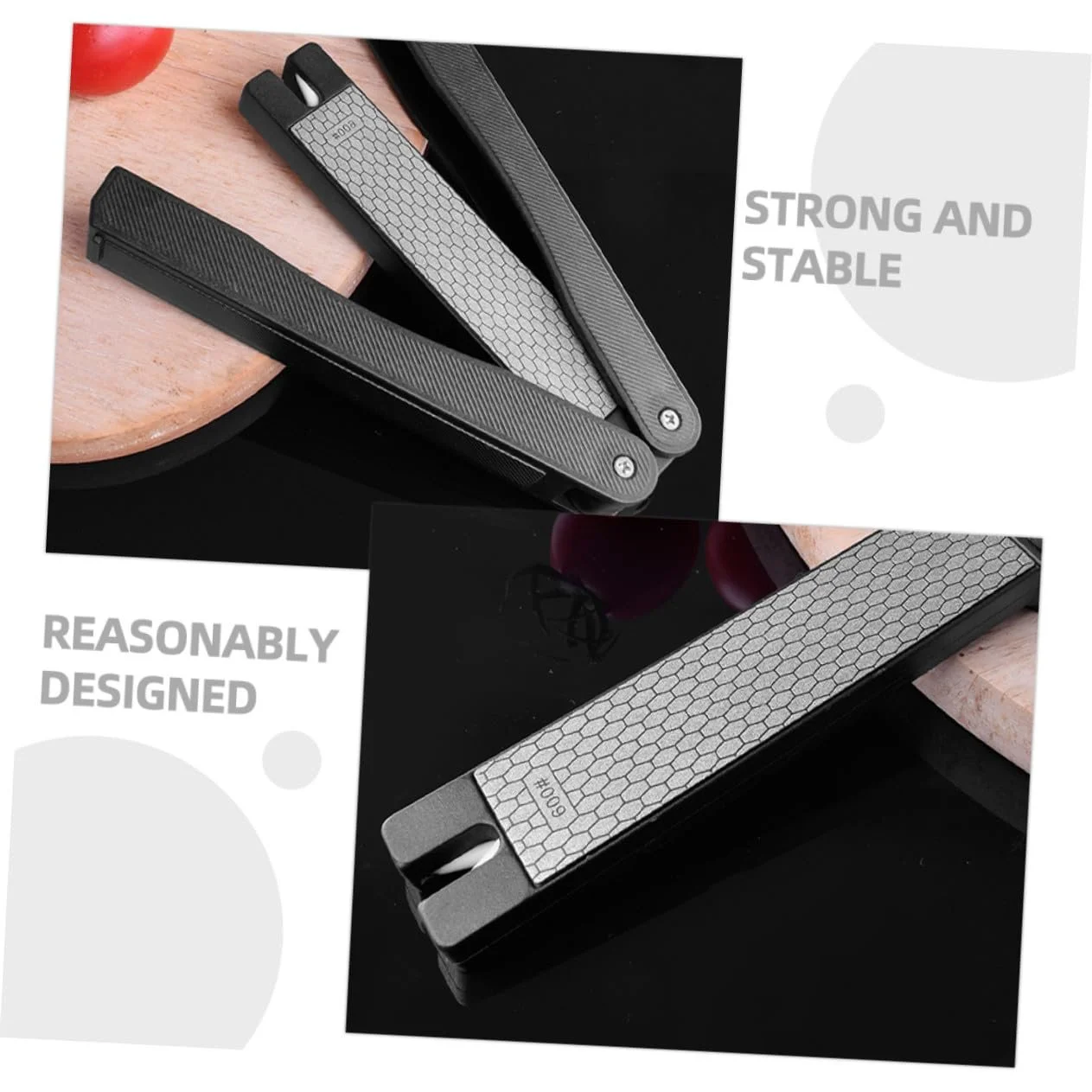 Точилка для ножей и ножниц TOYANDONA профессиональная двухсторонняя алмазная, фото №5