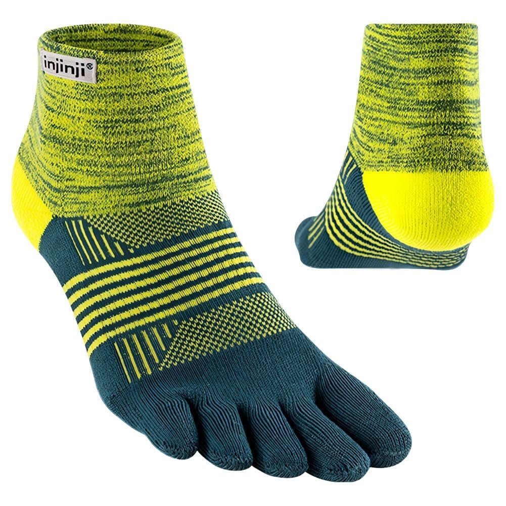 Носки Injinji Run Midweight Mini Crew Черный Серый, фото №1
