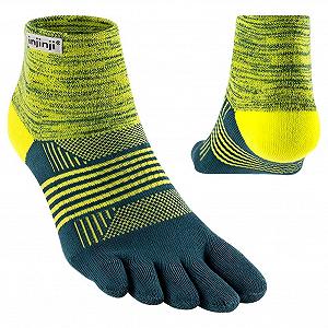 Носки Injinji Run Midweight Mini Crew Черный Серый - Фото 1