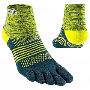 Носки Injinji Run Midweight Mini Crew Черный Серый - Фото 1