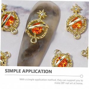 Украшения для ногтей Beavorty, 6 шт., планета, циркон, набор для маникюра, морской стиль, 3D, сплав, модные наклейки synthetic.ua - Фото 1